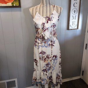 Francesca's Collections Miami Summer Floral Hi-Lo Flowy Dress